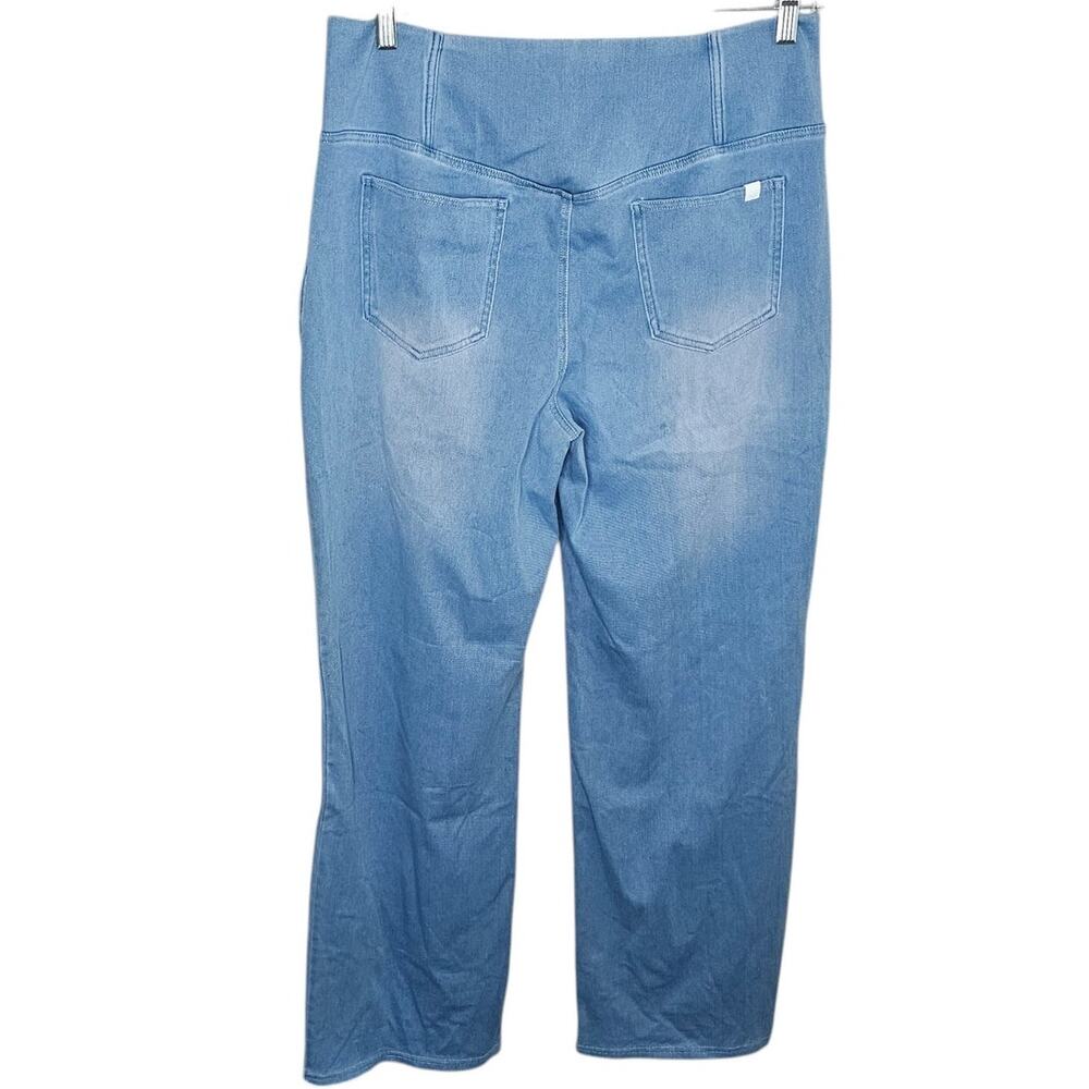 Halara Flex Crossover High Waisted Tummy Control Wide Leg Jeans Size XL Tall New - Picture 3 of 12